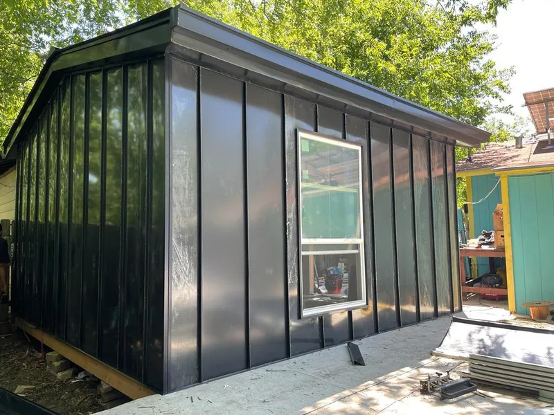 Black standing seam metal wall panels for Metal Roof Installation in Colusa